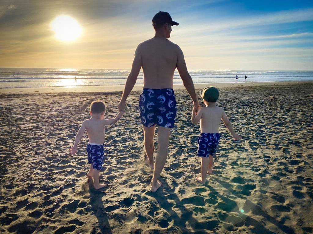 Randy Cow Matching Father and Son Swim Shorts